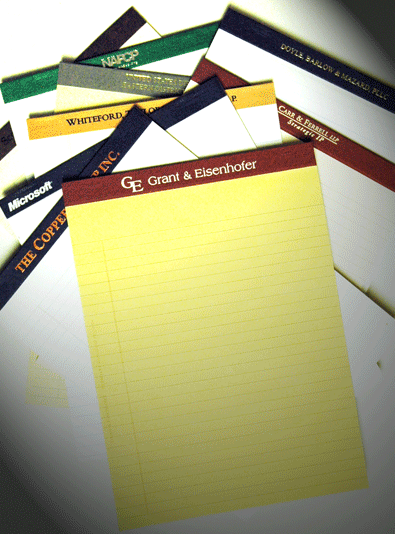 foil personalized legal pads