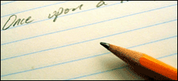 letter pad with pencil